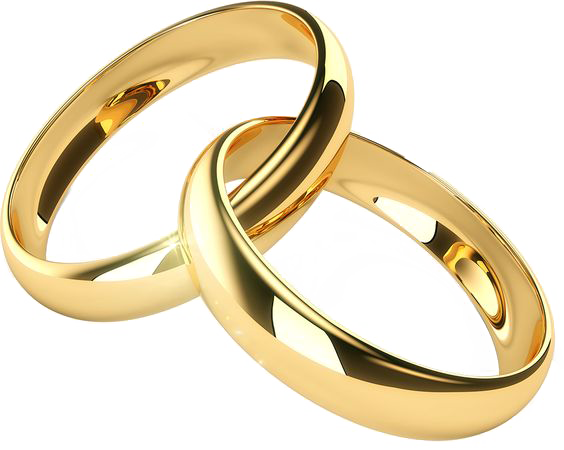gold wedding bands intertwined