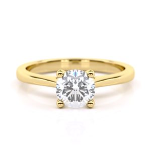 Selene 4-Prong Solitaire Engagement Ring with 0.30-Carat Round Shape  Diamond