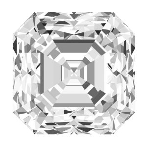 0.46-Carat Asscher Shape  Diamond