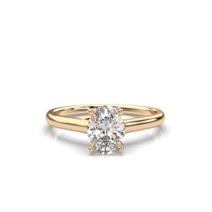 Phoebe Trellis Solitaire Engagement Ring with 2.71-Carat Oval Shape Lab Grown Diamond