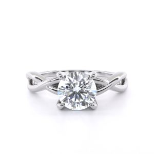 Chloe Solitaire Engagement Ring with 2.75-Carat Round Shape Lab Grown Diamond